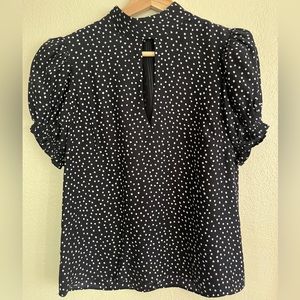 Frame Silk Polka Dot Blouse